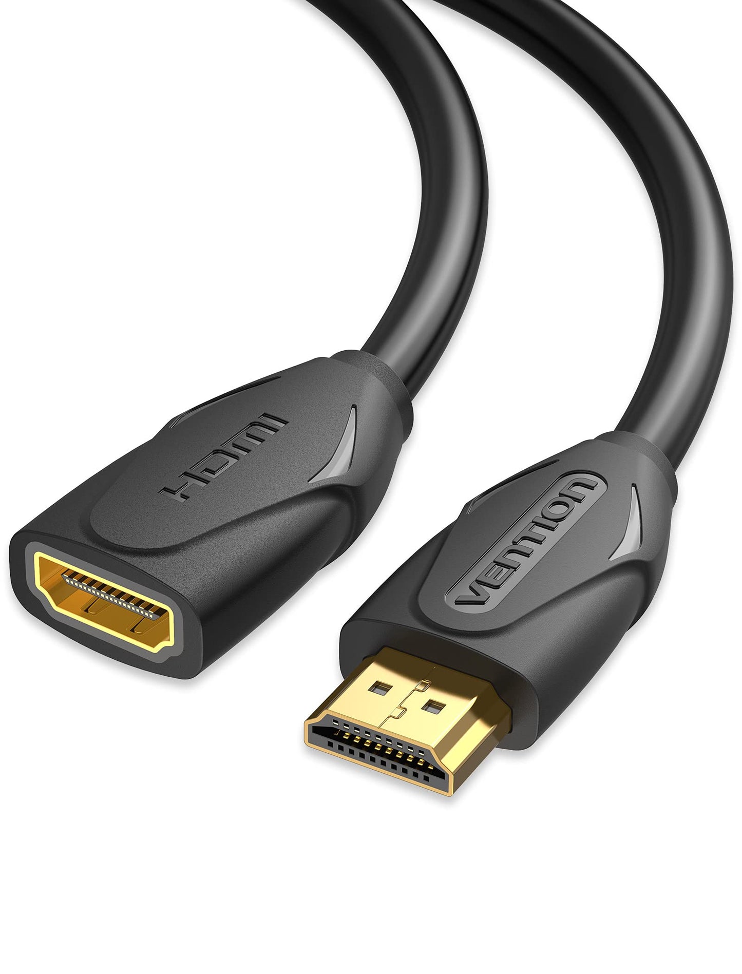 VENTION HDMI Extension Cable 5FT, 4K HDMI Extender Male to Female Cable Compatible with TV Roku Laptop Xbox Blu-Ray PS5/PS4 Switch