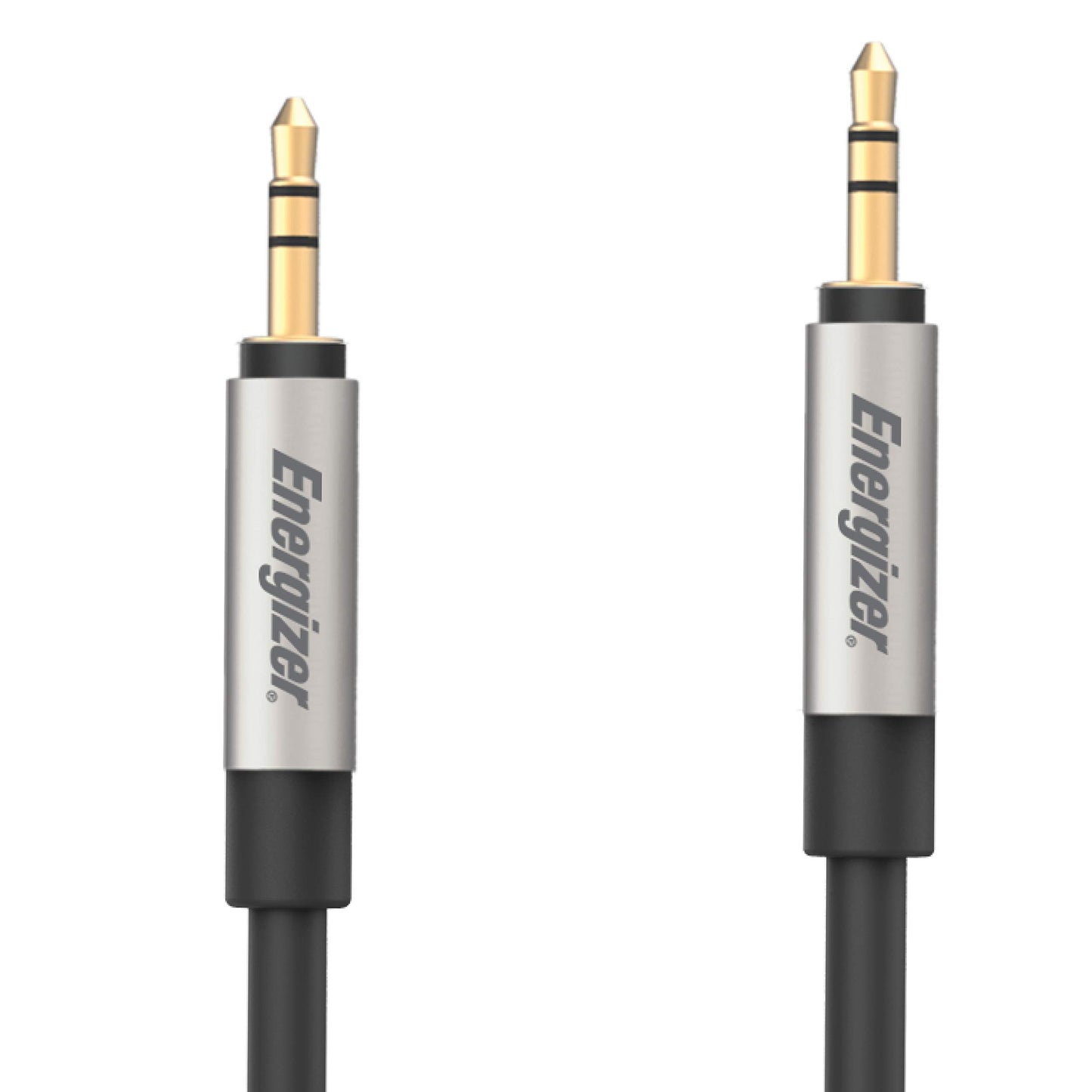 Energizer Premier Accessory Group Ultimate AUX Cord 3.5mm Metal Tip, Black (10 Feet)