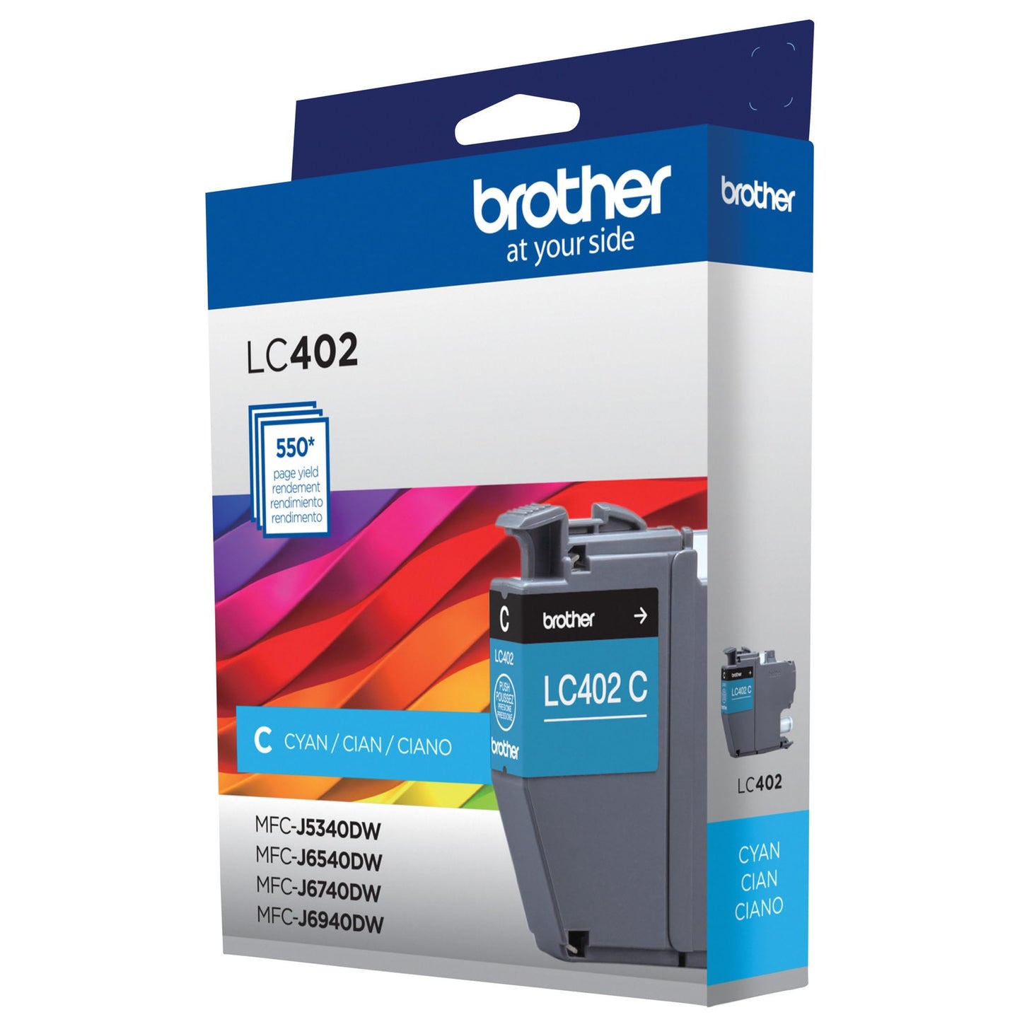 Brother Genuine LC402C Standard Yield Cyan Ink Cartridge