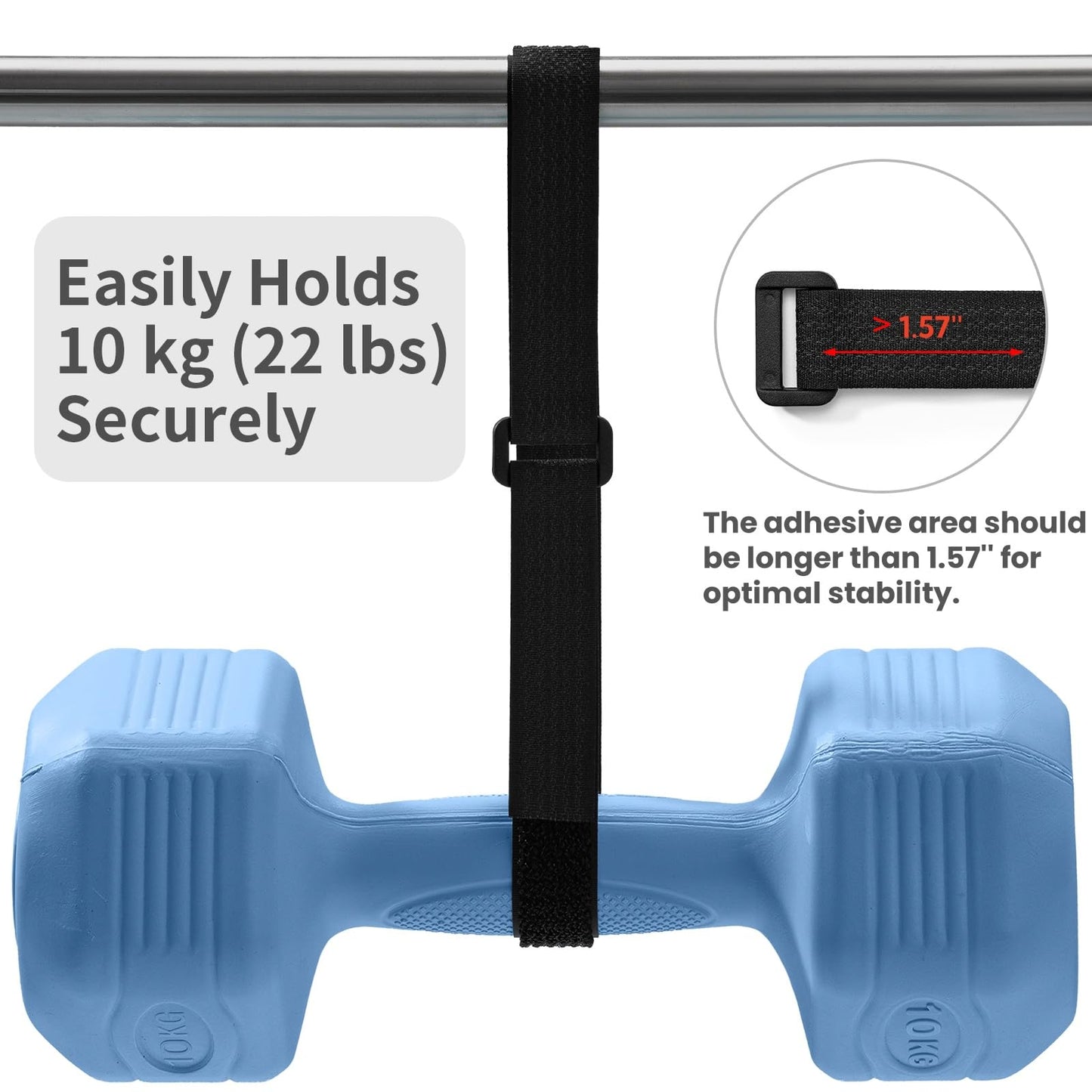 Trilancer 0.8''x 32Ft Reusable Cable Ties, Adjustable Hook and Loop Straps with 50 Buckles, Cut to Length, Ideal for Wire Management, Cord Organizer
