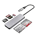 CFast 2.0 Card Reader 5-in-1, USB C USB 3.0 Aluminum Multi-Slot Memory Card Adapter with 5Gbps High-Speed Data Transfer, Simultaneous Reading