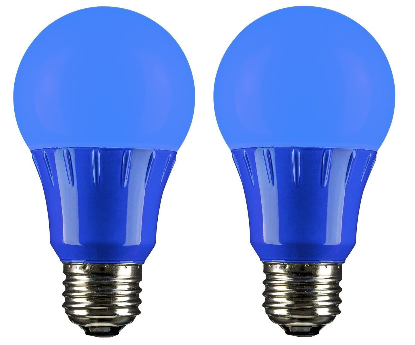 Sunlite 80145 Blue LED A19 3 Watt Medium Base 120 Volt UL Listed LED Light Bulb, last 25,000 Hours - 2 Pack