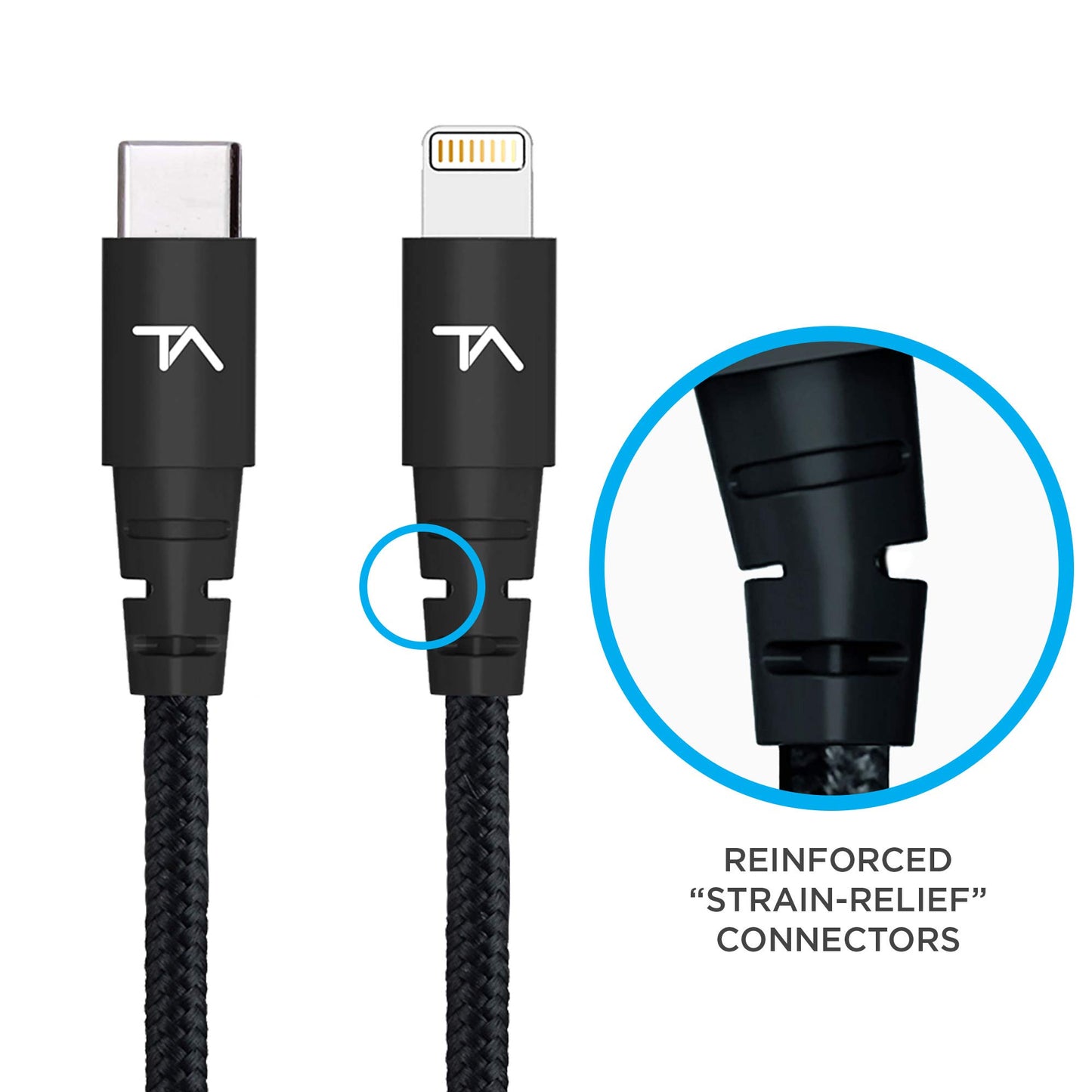 Tech Armor Apple MFi Certified 6 FT USB C to Lightning Sync/Charge Cable Compatible with iPhone, iPad, MacBook and iPod, Supports Fast Charge (with…