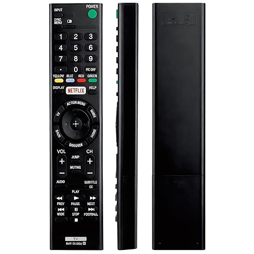RMT-TX100U Universal Remote Control for Sony TV Remote Control for Smart TV All LCD LED HDTV Smart Bravia TVs Remote Replacement - No Setup Needed