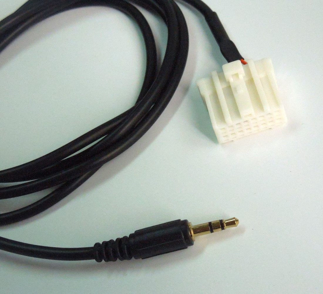 colorparts2016 Car AUX Audio Input Cable 1.5M Gold 3.5MM Male Plug Compatible with Mazda 3, 6, 5, B70, M2, M6, MX5, RX8 2006-2013