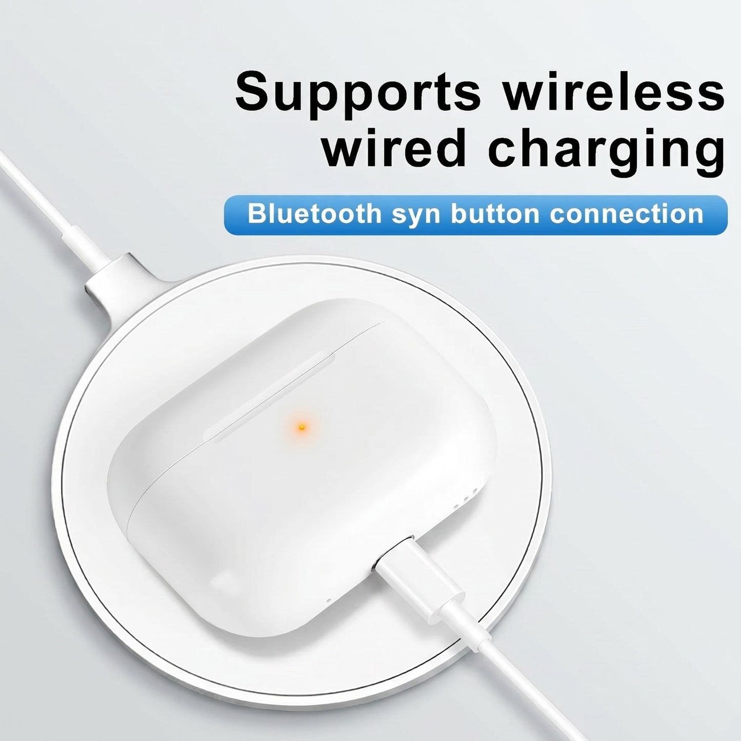 Replacement Charging Case Compatible with AirPods Pro 2nd/1st Generation, Wireless Charger Case, USB-C (White)