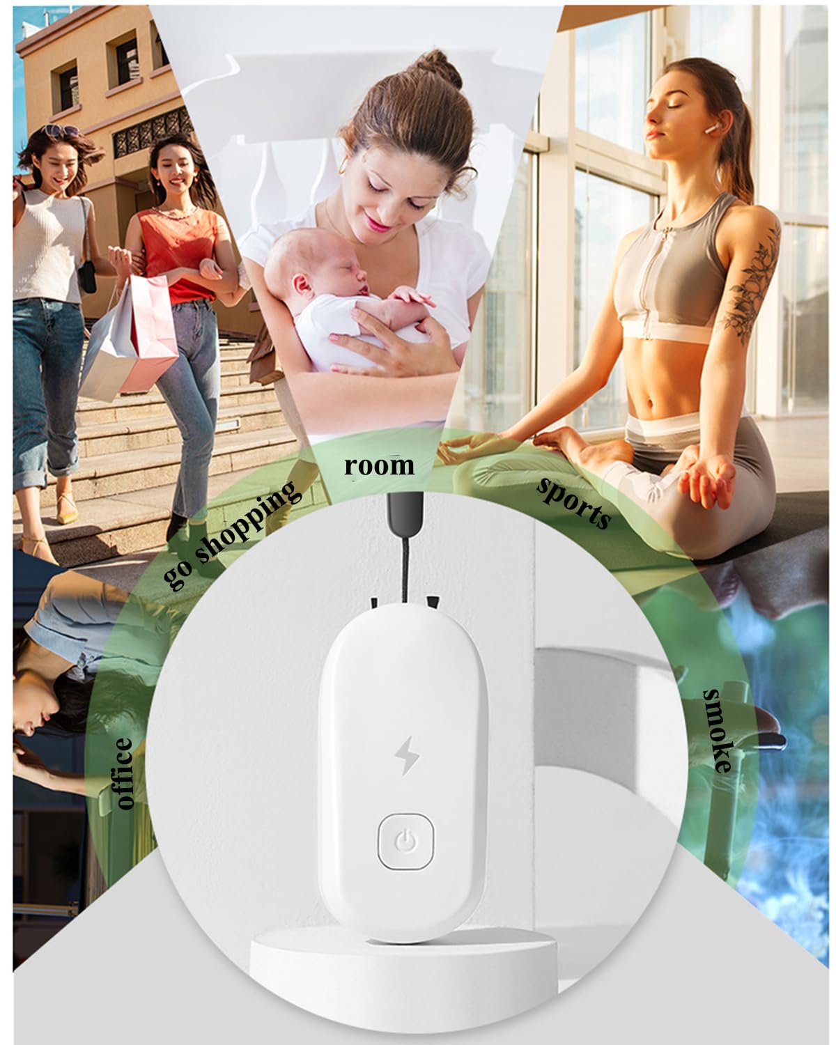 HAIEGACR Series 8 Plus Advanced Rechargeable and Portable Air Negative Ion Generator | Personal Air Purifier,Proven Performance, 1200 Million Ions