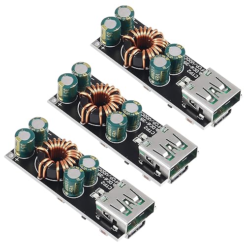 DWEII 3PCS 60W 6-35V DC to USB Type C PD 3.0 QC4.0 + & Type A QC3.0 DC Fast Charge 12V 24V Step-Down Power Module USB Type-C Mobile Phone Quick…