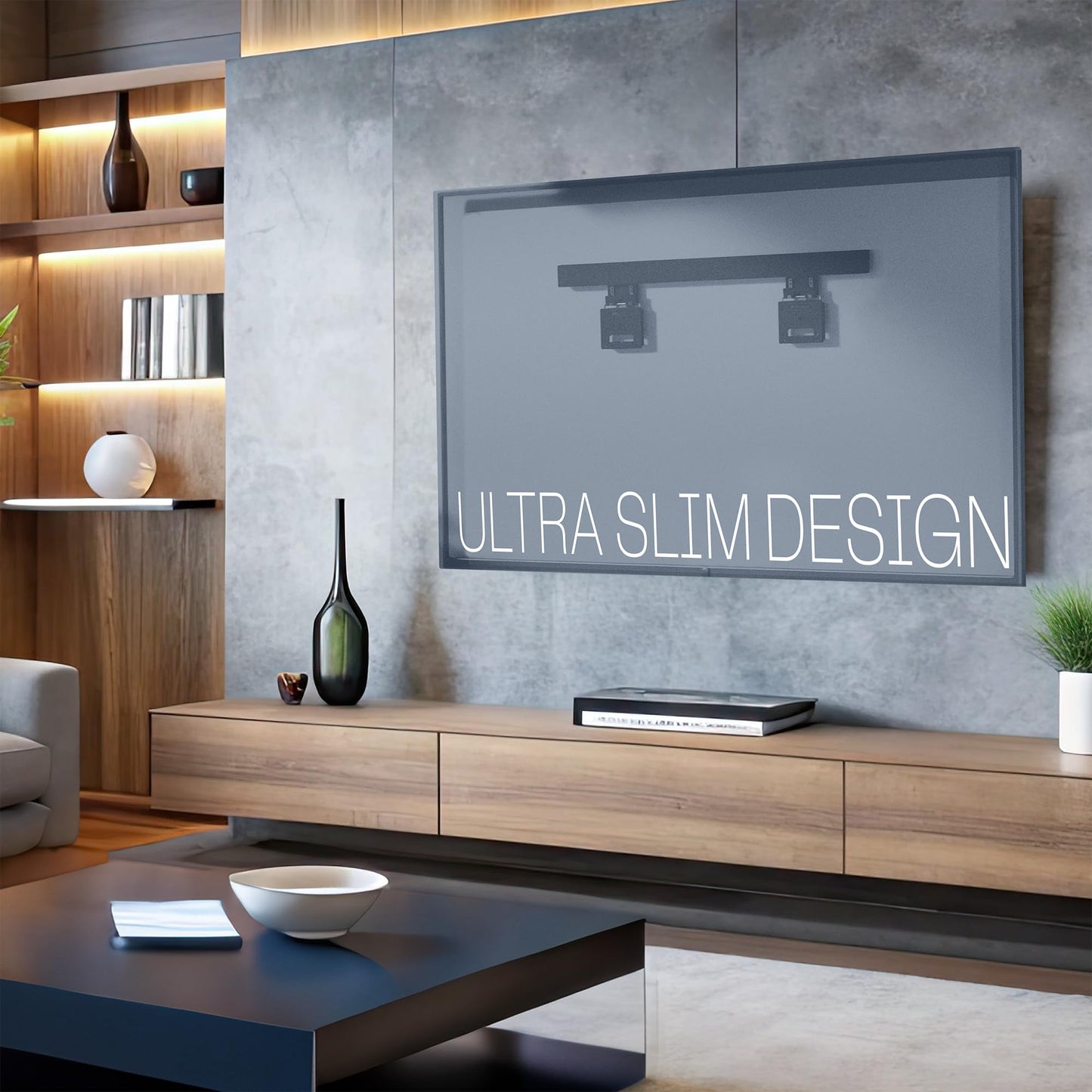 VIVO Universal Micro-Gap Flat TV Wall Mount for 43 to 90 inch Screens, Ultra Slim Profile, Mount-TVMG1