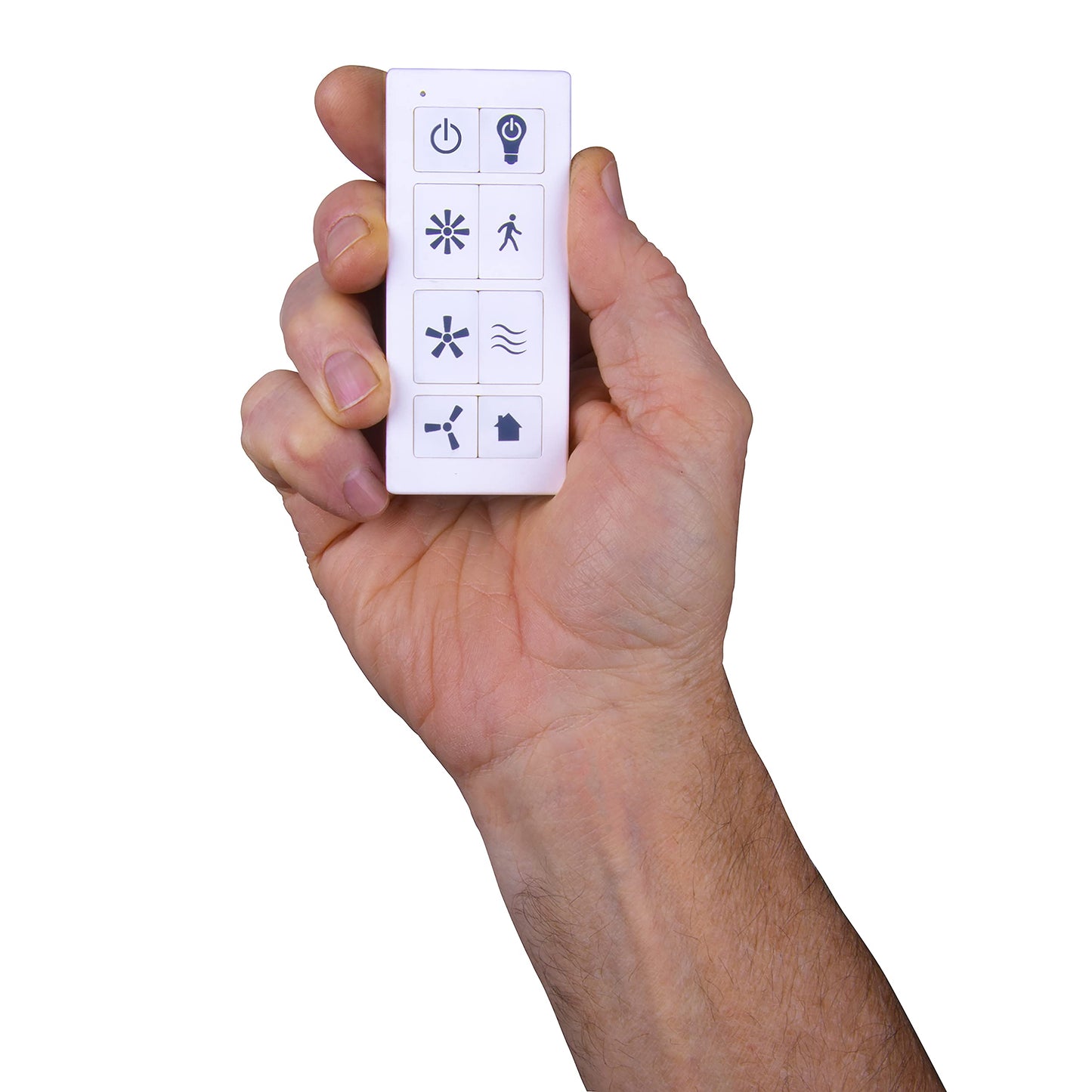 Prominence Home Universal Ceiling Fan Remote Control Kit with Receiver, Wall Dock and Batteries, For Downrod Ceiling Fans ONLY - 51433-01 - White