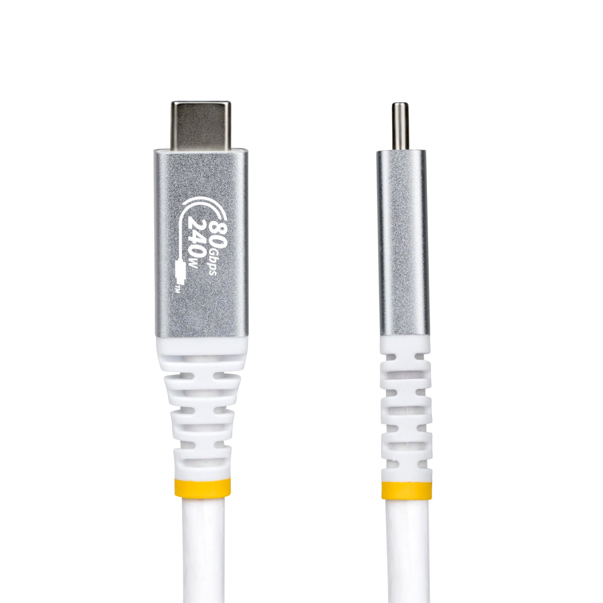 StarTech 3ft/91cm USB-C to USB-C USB4 Cable, 80Gbps, 240W PD, 8K, White