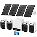 yeewise WiFi6 Solar Security Cameras Wireless Outdoor, 2K QHD Home Security System, 4-Cam Kit, 2.4&5GHz WiFi, Color Night Vision, Local Storage, IP66