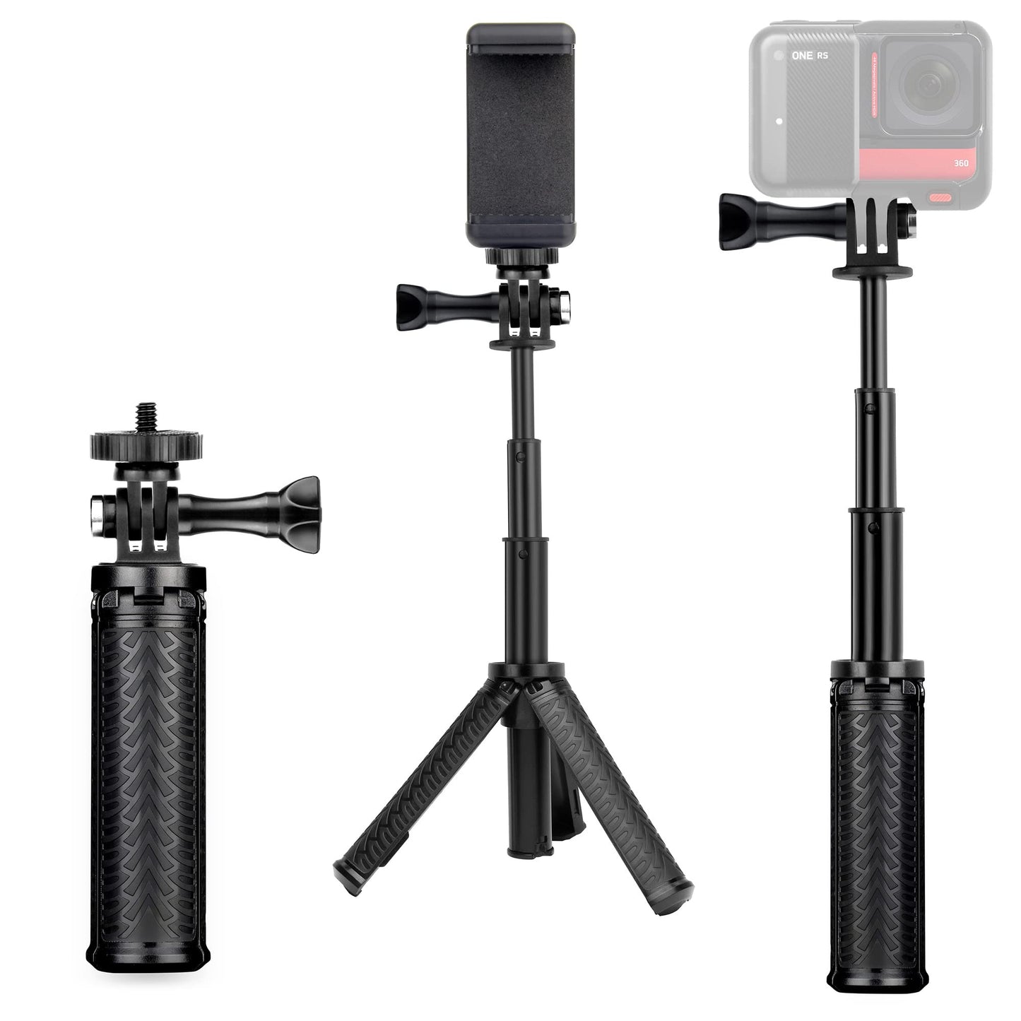 SOONSUN Mini Extendable Selfie Stick for GoPro, Portable Handheld Selfie Stick Tripod Stand for GoPro Hero 13/12/11/10 /9/8/7/6/5/4/3, Session