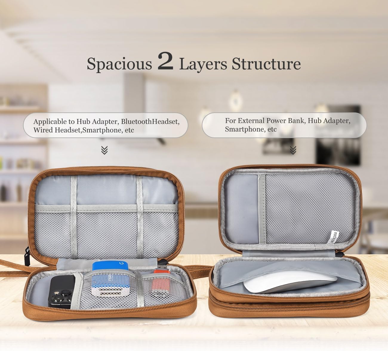 Electronic Organizer Travel Cable Accessories Case, Electronic Organizer Bag, Waterproof Electronic Accessories Organizer Case for Power Bank