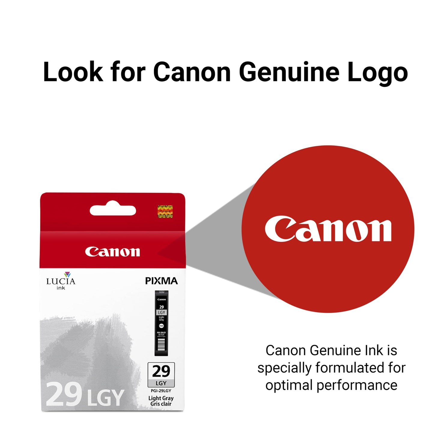 Canon PGI-29 Genuine Light Gray Ink Tank, Compatible with PIXMA PRO-1 Printers