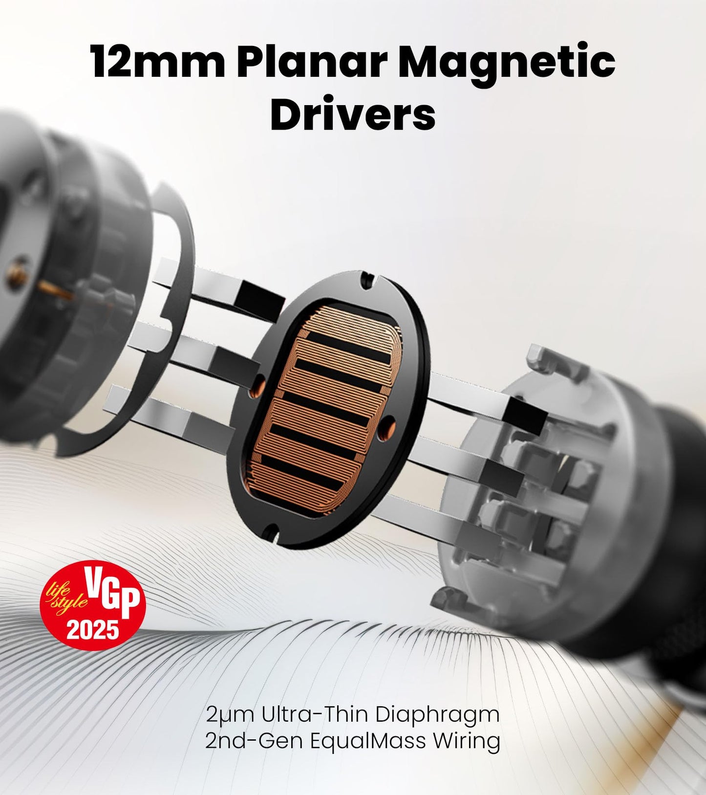Edifier NeoBuds Planar TWS Earbuds - Hi-Res Wireless, 12mm Planar Magnetic Drivers, Snapdragon Sound, Hybrid ANC, Bluetooth 5.4 Dual Connection, 30H…