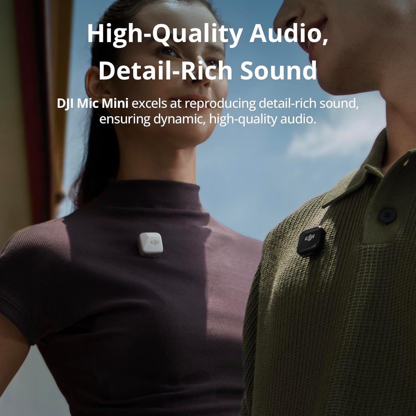 DJI Mic Mini (2 TX + 1 Mobile RX), Wireless Lavalier Microphone for iPhone 17/16/15 & Android/PC/Tablet, Plug-and-Play, 300m Transmission, Ultralight