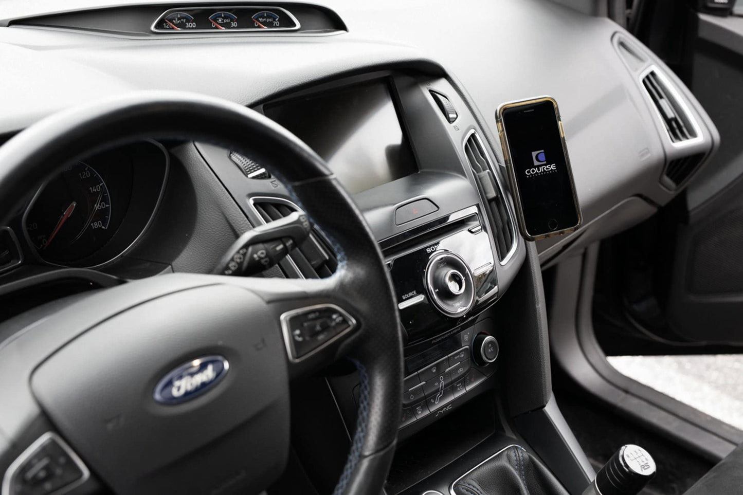 Course Motorsports Direct Fit Phone Mount - Ford Focus (2012-2018) Compatible with All Phones - Magsafe Compatible Magnetic