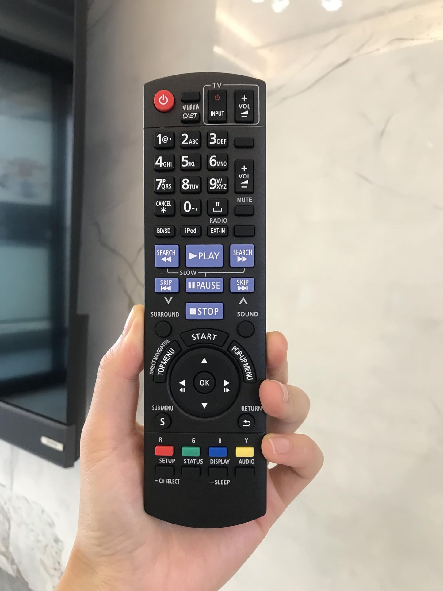 Replacement Remote Control for Panasonic N2QAKB000072 SA-BT200 SC-BT203 SC-BT300 SC-BT303 Blu-Ray Home Theater Systems
