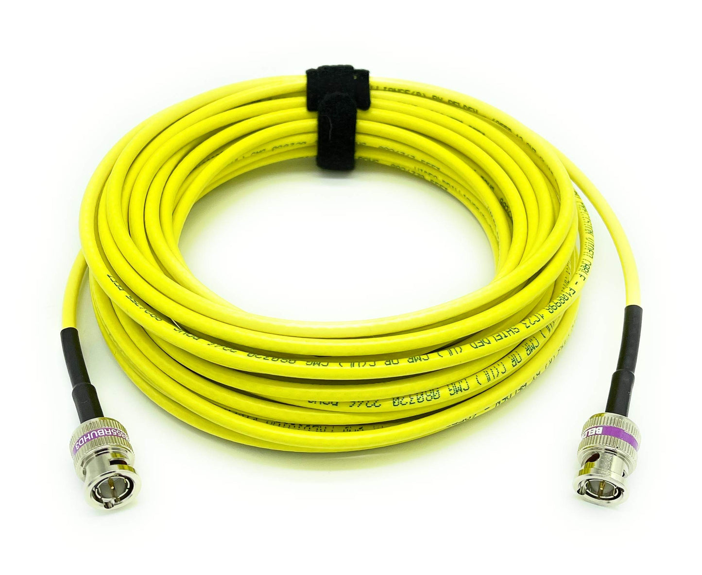 AV-Cables 12G 4K HD SDI BNC - BNC Cable 4855R Mini RG59 (6ft, Yellow)