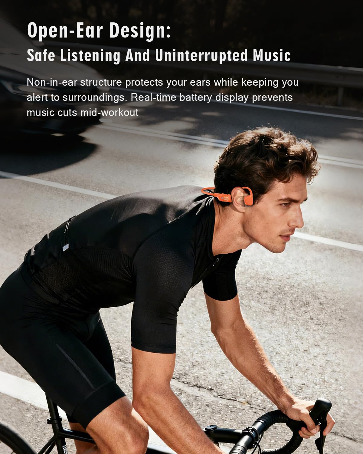 Arciea Bone Conduction Headphones, 14H Playtime Bluetooth 6.0 Open-Ear Earbuds with Mic, IPX5 Waterproof Lightweight Headset, Wireless Sport Earphones