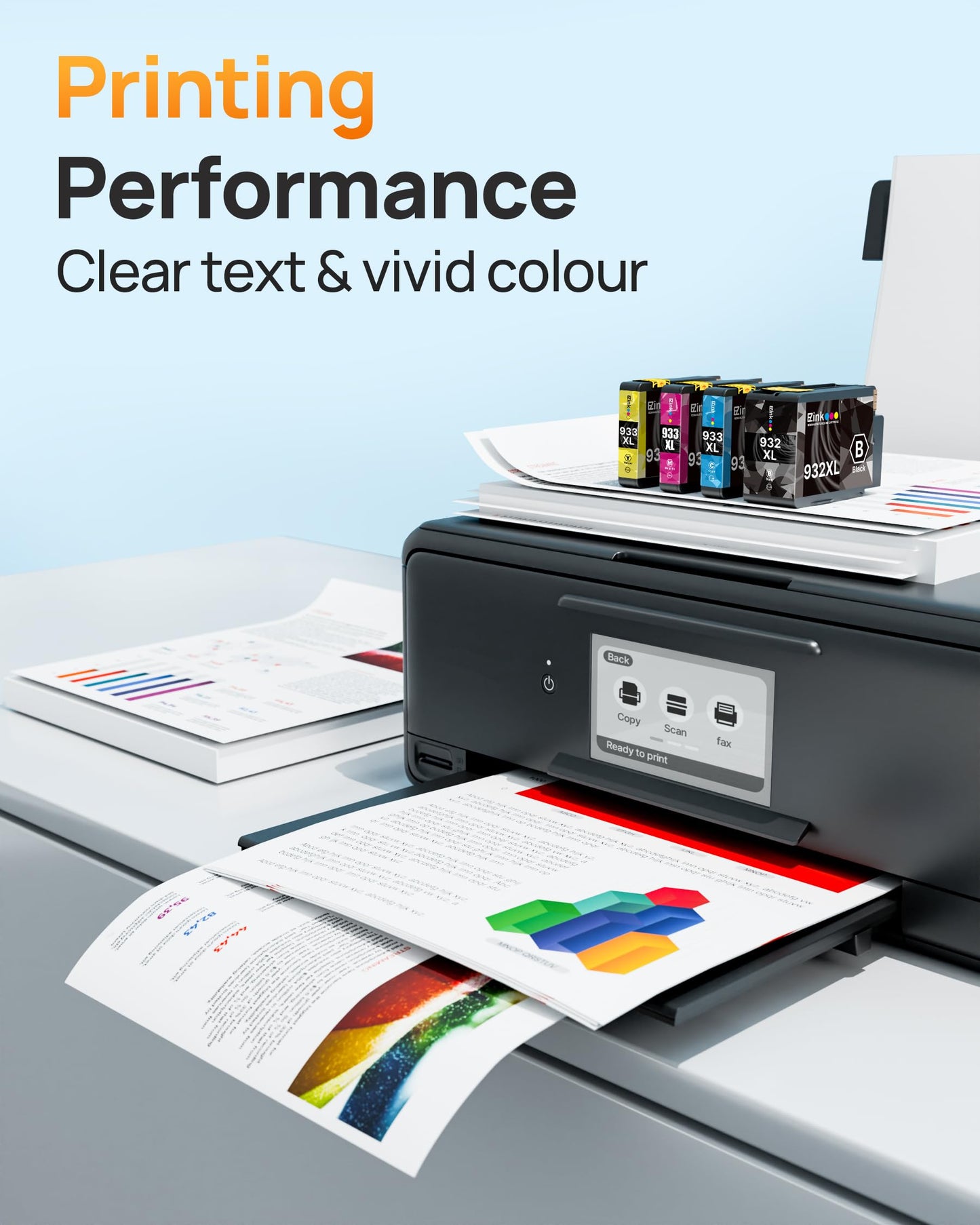 E-Z Ink Compatible Ink Cartridge Replacement to use with Officejet 7110 7510 7610 7612 Printer