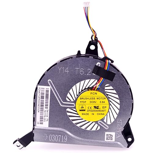 Deal4GO CPU Cooling Fan 763700-001 762505-001 Replacement for HP 15-P 15-F 15-K 14-V 14-P 17-F 17-K 14-U M7-K 13-A M6-N 14-X