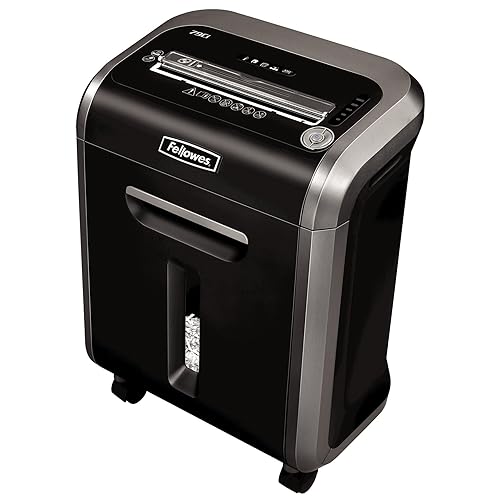 Fellowes Powershred 79Ci 16-Sheet 100% Jam-Proof Heavy Duty Crosscut Paper Shredder Machine for Office and Home, Black/Dark Silver 3227919
