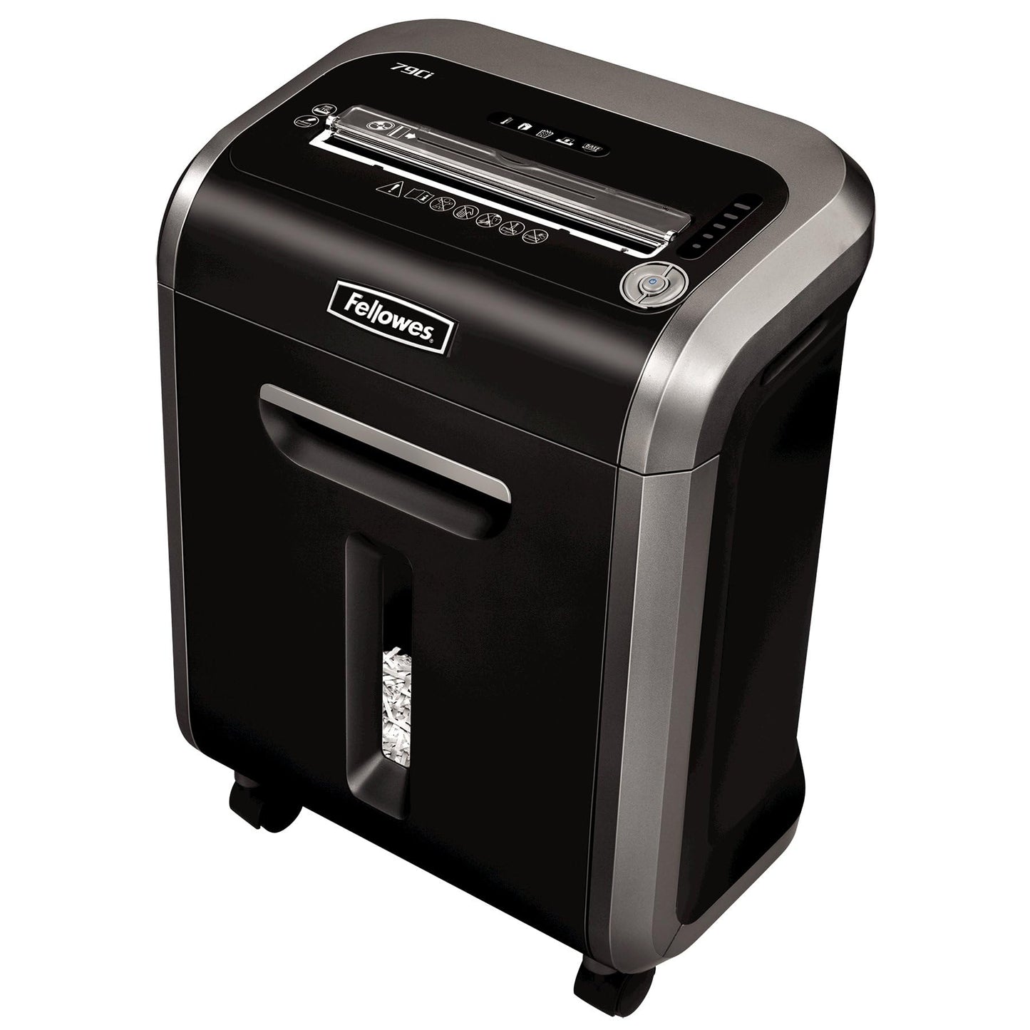 Fellowes Powershred 79Ci 16-Sheet 100% Jam-Proof Heavy Duty Crosscut Paper Shredder Machine for Office and Home, Black/Dark Silver 3227919