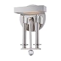 Nuvo Lighting 62/199 Harrow LED One Light Wall Sconce 4.8 Watt 285 Lumens Soft White 2700K KolourOne LED Technology Crystal Accents Polished Nickel