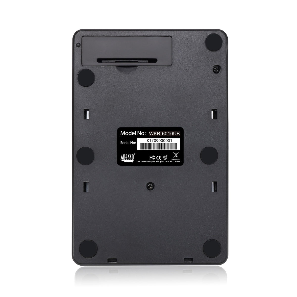 Adesso WKB-6010UB - Wireless Spill Resistant 18-Key Numeric Keypad Number Pad, Black