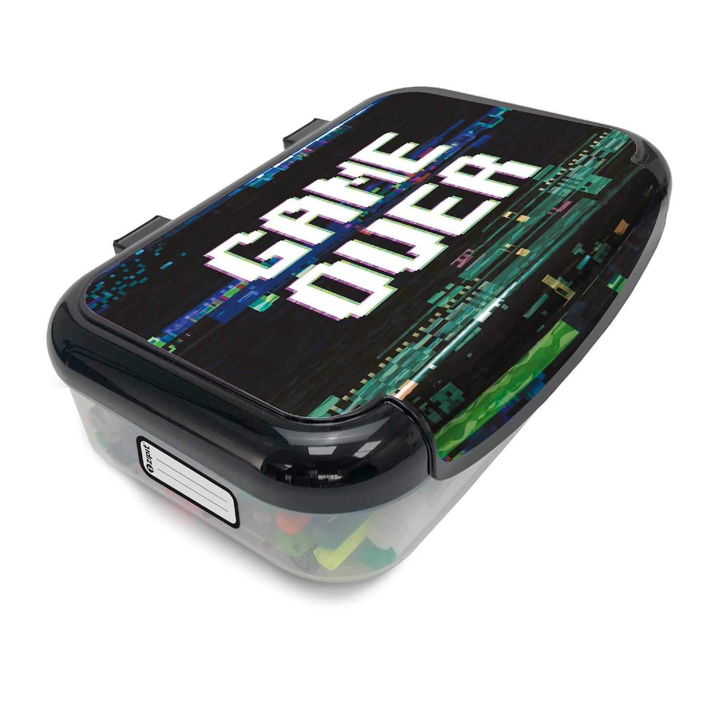 ZIPIT Recycled Plastic Pencil Box for Boys, Large Capacity Pencil Case for School, Durable Stationery Organizer Box, Gamer