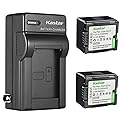 Kastar 2-Pack DZ-BP14 Battery and AC Wall Charger Replacement for Hitachi DZ-BX37 DZ-M7000V5 DZ-M8000V6 DZ-MV550A DZ-GX20 DZ-GX20A DZ-GX20E DZ-GX25M