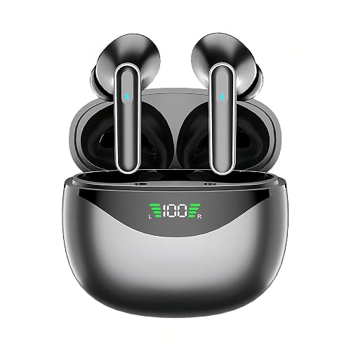 TELKRO Digital Pro 4 Wireless Earbuds, Bluetooth 5.4, Hi-Fi Stereo Sound, Long Battery Life, Hands-Free Calling, Dual LED Display, USB-C Fast