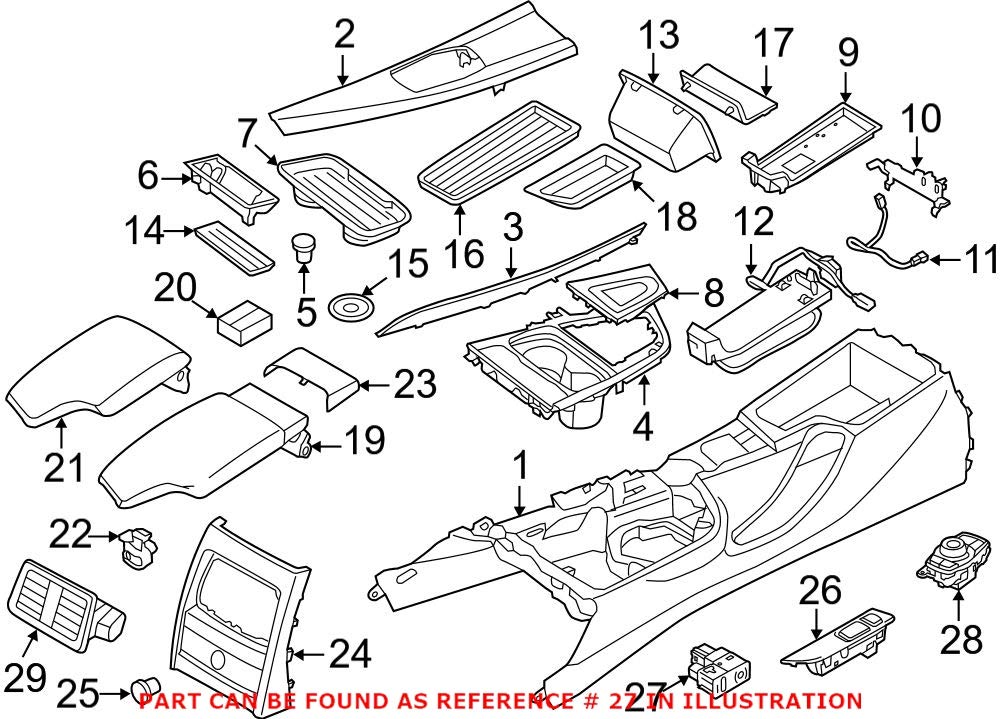 Genuine OEM Audio Auxiliary Jack For BMW F30 F31 F32 F33 F80 F82 F83 320i xDrive 328d 328i 330e 330i 335i 340i 428i 430i 435i 440i ActiveHybrid 3 M3