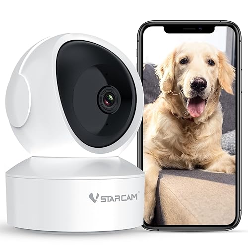 VSTARCAM Indoor Security Camera, 1080P HD WiFi Camera, Baby Camera, Pet Camera, Baby Monitor with Night Vision 2-Way Audio, Dog Camera with Phone APP