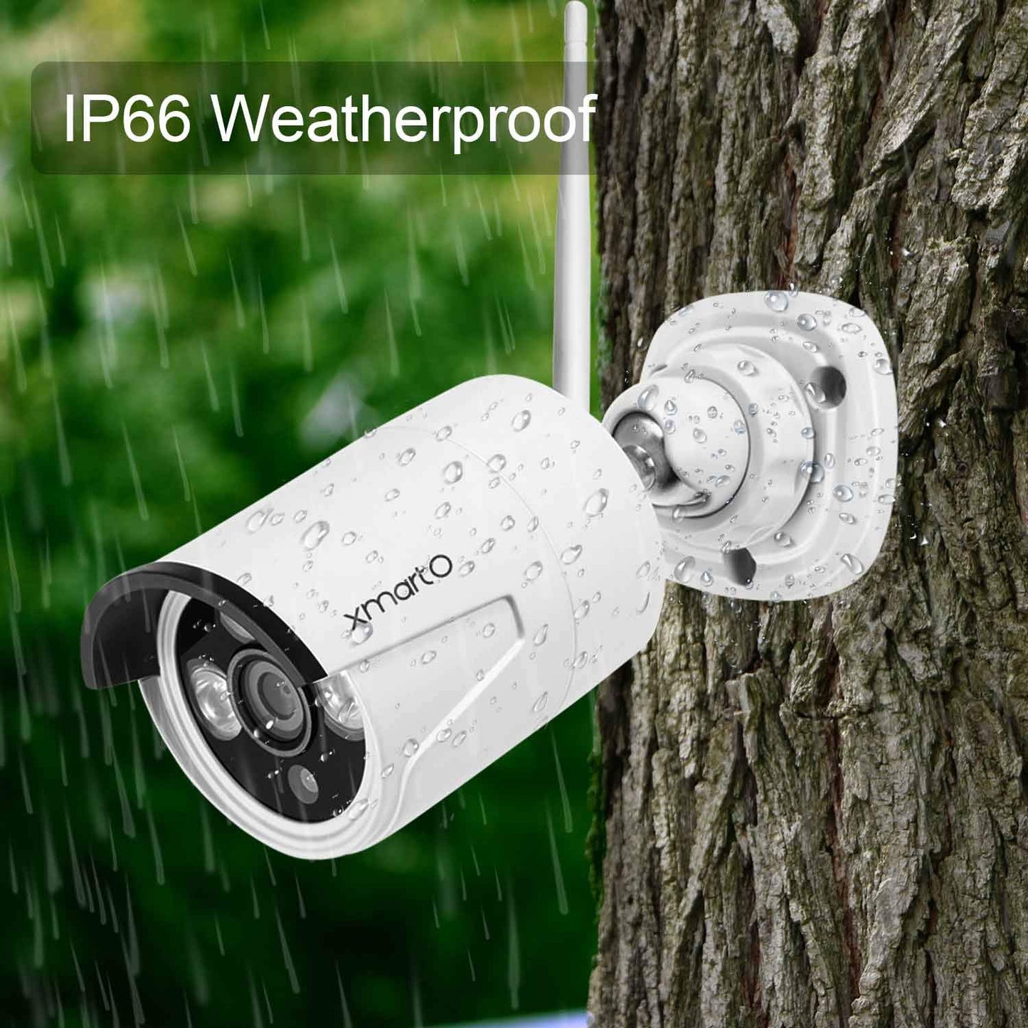 xmartO WB2024-W 2K 3MP Super HD WiFi Home Security Camera with Built-in Microphone (add-on Camera with 3.6mm Lens?Pack of 2, Requires 5MP NVR to Work)