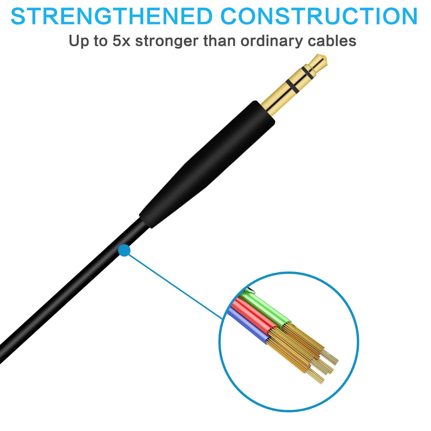 Aquelo Replacement QC35 II Headphone Replacement Cord Cable Compatible Bose QuietComfort 35 (Series II),Bose On-Ear…