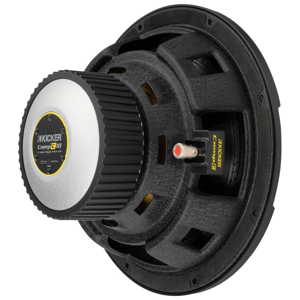 KICKER 50CWCS104 CompC 10" Subwoofer, Single 4-Ohm