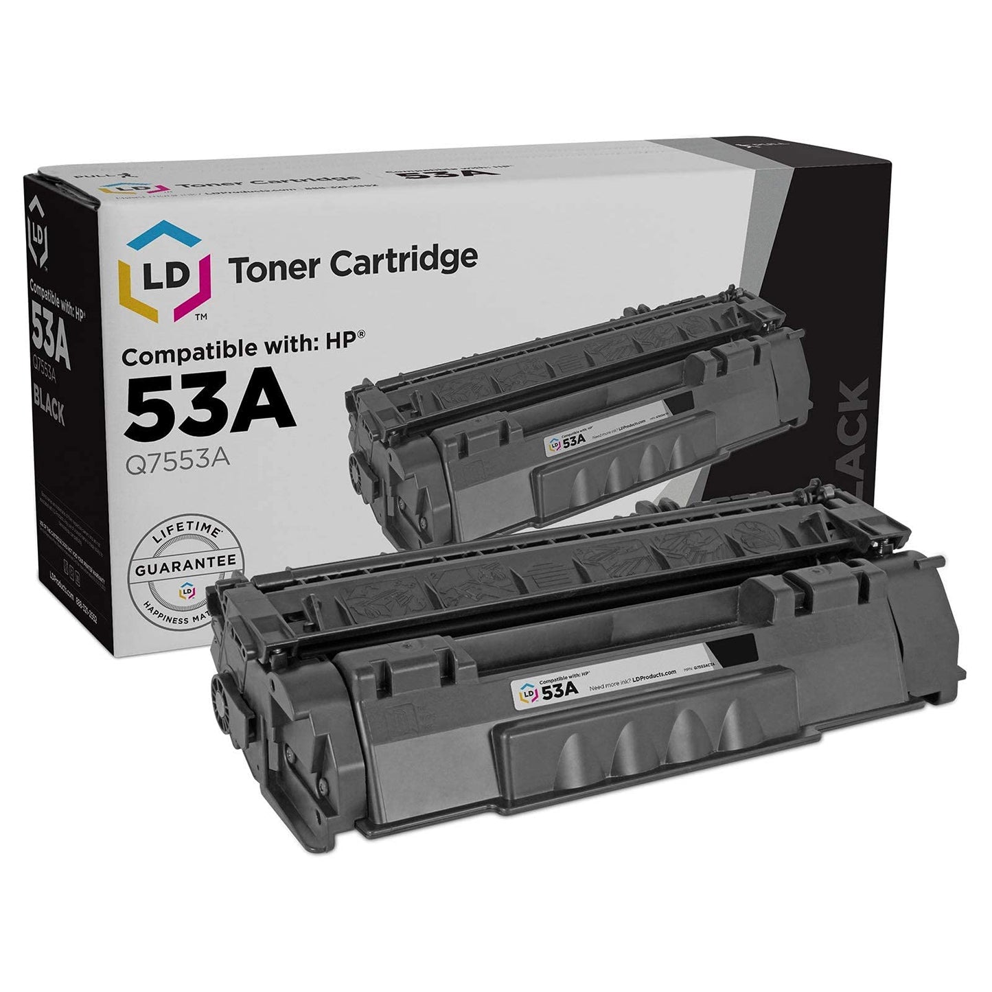 LD Products Replacement Toner Cartridge Compatible with HP 53A Q7553A (Black) Compatible with HP Printer LaserJet P2015, P2015d, P2015dn, P2015x