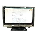 White VINYL Monitor Cover WITH CLEAR FRONT Compatible with LG 27'' Full HD Monitor, Anti Static, Waterproof Monitor Dust Cover by Perfect Dust Cover