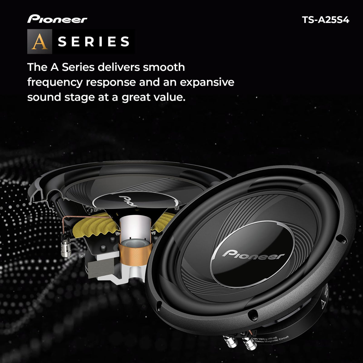 PIONEER A-Series TS-A25S4 10" Subwoofer 1300W Max