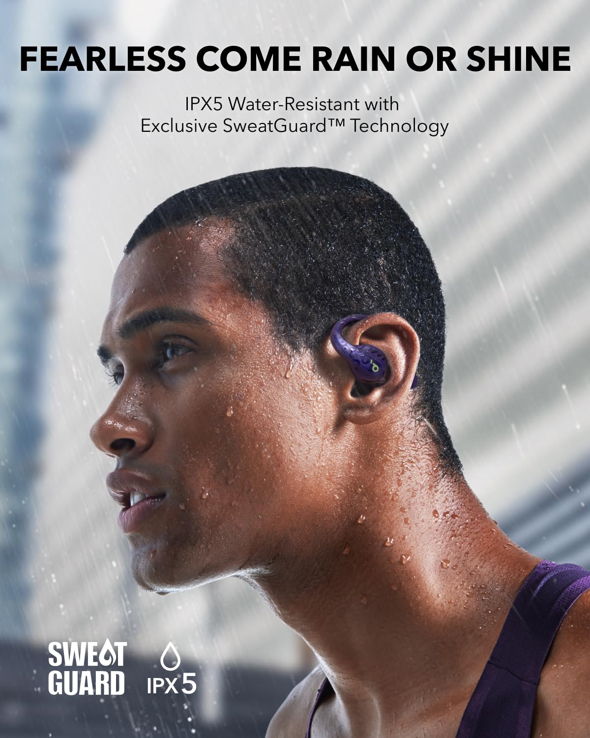 Soundcore by Anker AeroFit Pro Open-Ear Headphones, Ultra Comfort, Secure Fit, Ergonomic Design, Rich Sound with LDAC, Bluetooth 5.3, IPX5