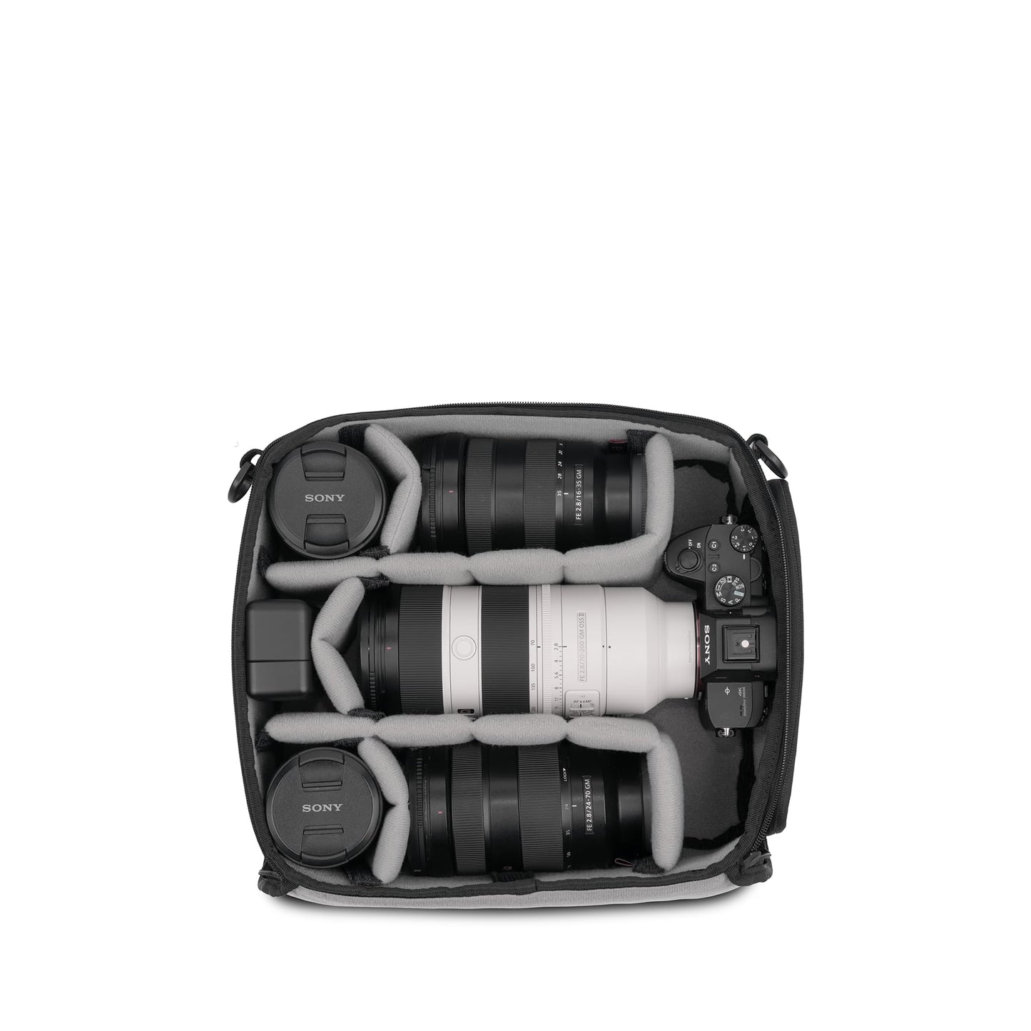WANDRD All New Essential Plus Camera Cube V2: Camera Storage with Soft Grey Interior, Modular Dividers & Quick Access-Fits PRVKE 31L Traveling Bag