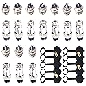 Lsgoodcare GX12-3 Metal Aviation Plug Kit 5A, Including 10Pairs 3 Pin 12MM Aviation Connectors Thread Male Female Panel Socket and 10Pcs Aviation