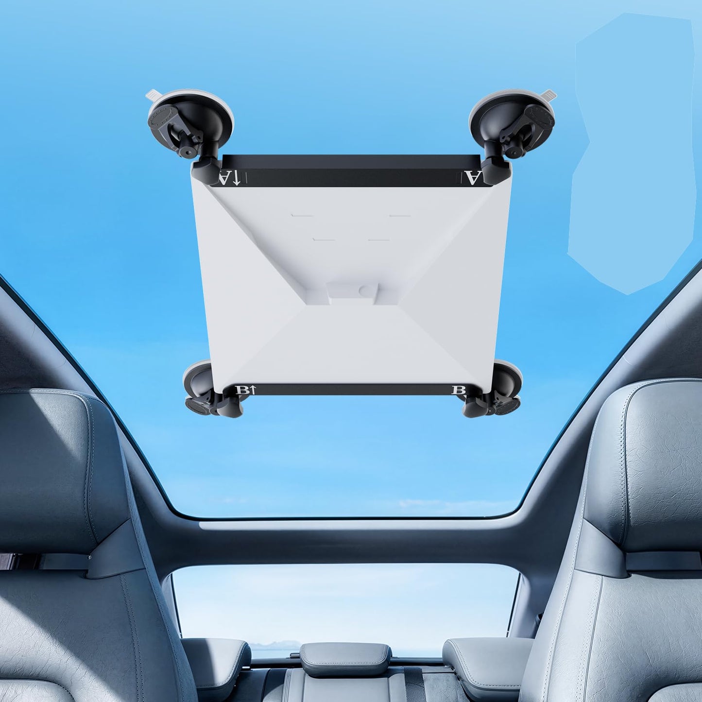 vutnuny Starlink Mini Mount, Starlink Mini Suction Cup Mount for Car Windows & Sunroofs, Secure Mounting Kit with 2 Spare Cups & Anti-Slip