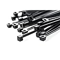 100 Qty 4 Inch Black Nylon 18 lb Cable Zip Ties | Made in The USA | BCP895