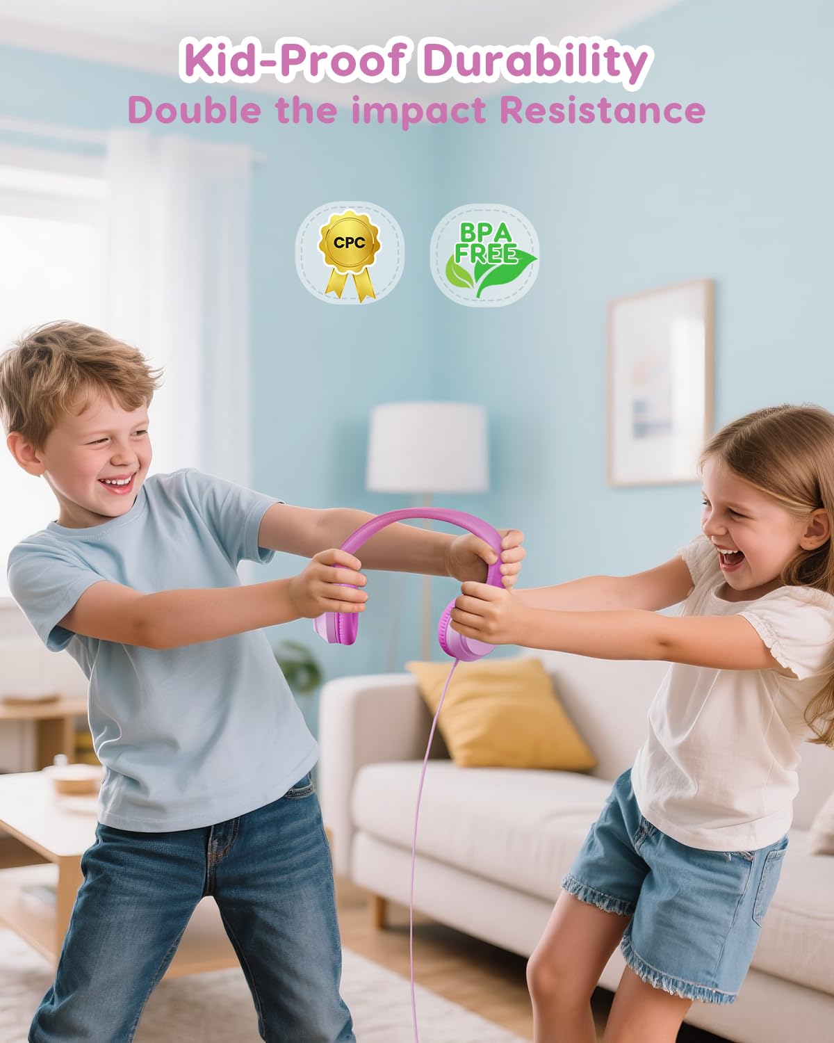 Acer Kids Headphones, 74?85?94dB Limiter, 3.5mm Jack, Pink OHW343