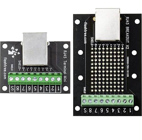 jujinglobal RJ45 Connector and RJ45 Breakout Board (RJ45 Breakout Mini and Large (2pcs))