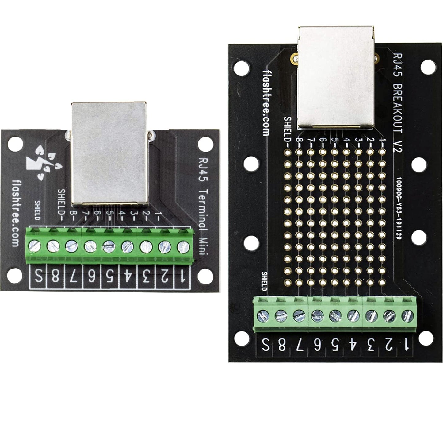 jujinglobal RJ45 Connector and RJ45 Breakout Board (RJ45 Breakout Mini and Large (2pcs))